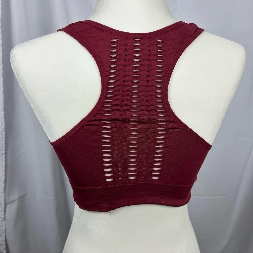 Marika Sports Bra Seamless Dry-Wik Racerback Removeable Cup Sports Bra Mesh Vent